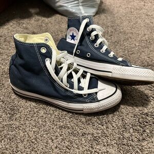 Navy Blue High-Top Converse